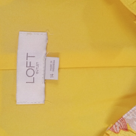 LOFT Sunlit Floral Spaghetti Strap Midi Dress Size 14 - Picture 2 of 9